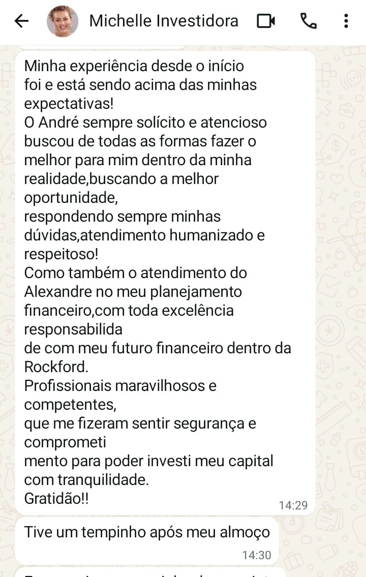 Depoimento de Michelle